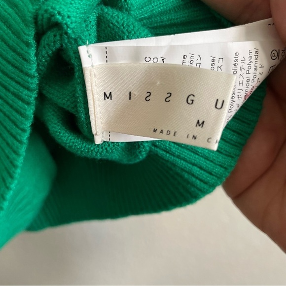 Missguided woman’s pullover vest size Medium soft green layering preppy chic - Picture 6 of 9